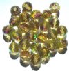25 10mm Faceted Crystal Yellow Smoke Topaz AB